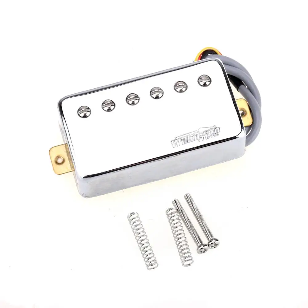 

Wilkinson Classic Tone Ceramic PAF Style Humbucker Neck Pickup for Les Paul Style Electric Guitar , Chrome