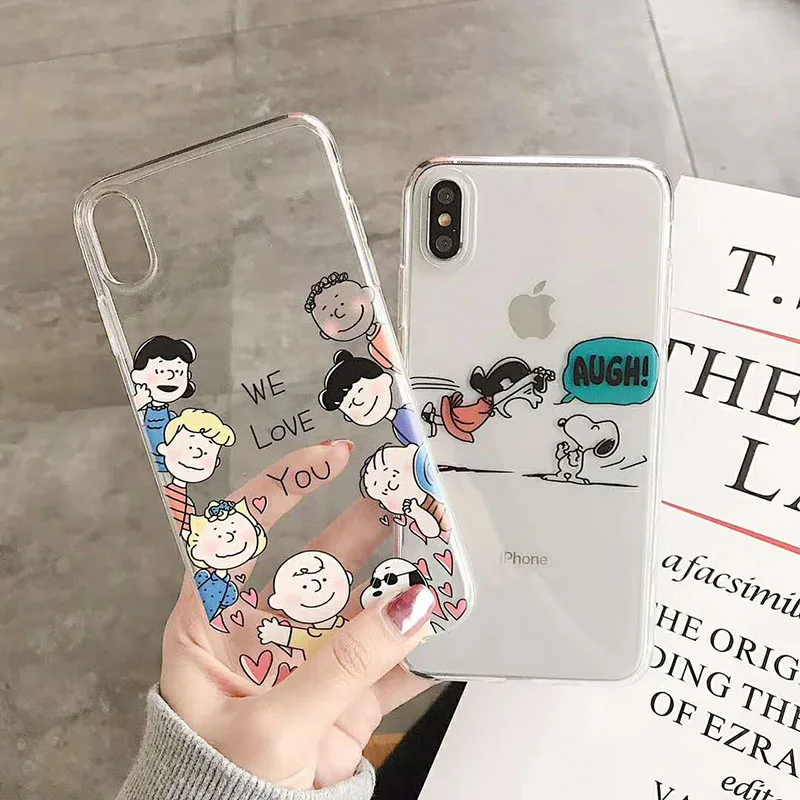 Милый чехол для телефона Peanut Charlie dog для iphone7 11 pro max чехол из мягкого ТПУ прозрачный чехол для iphone6 6s 7 8plus x xr xs max capa