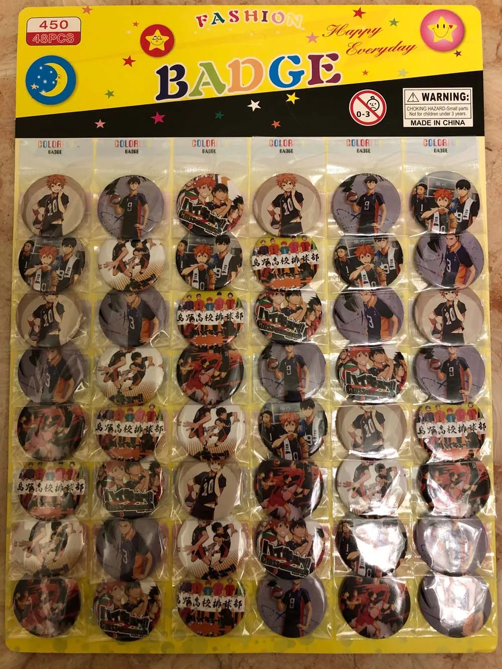 10Pcs/Set Anime Haikyuu!! Badges Pins Button Brooch Chest Ornament Clothing  For Backpacks Cosplay Itabag