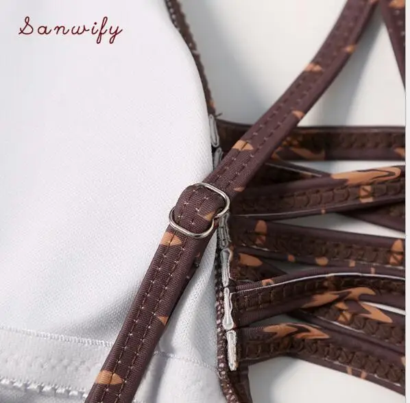 

High Leg Cut Swimsuit Piece Swim Suit Bandage Swimwear 2019 Bathing Suits Beach Sexy 1 Piece Coffee