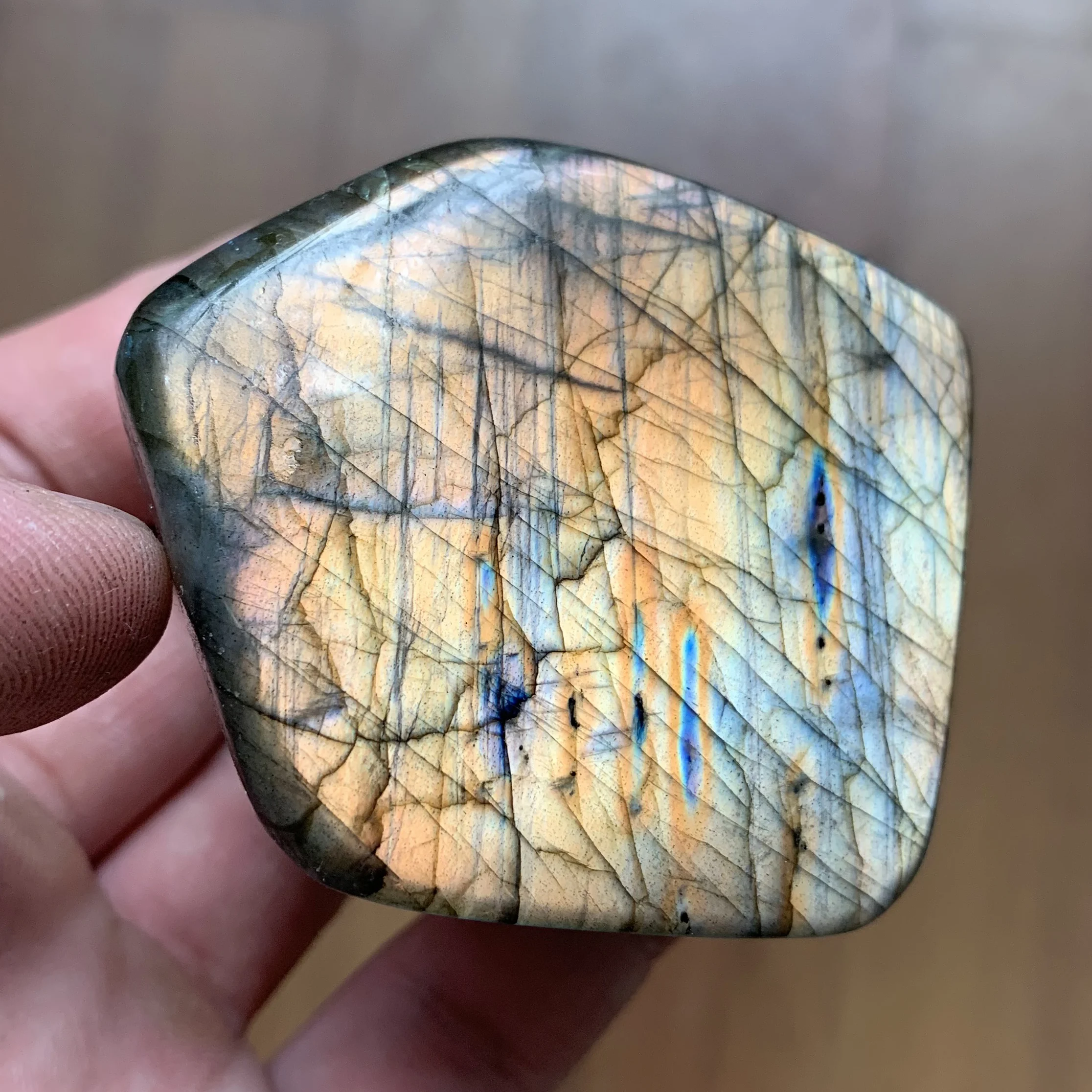 

113 г натуральный лабрадорит, украшение для дома, шероховатый полированный кварцевый кристалл, лечебный C025