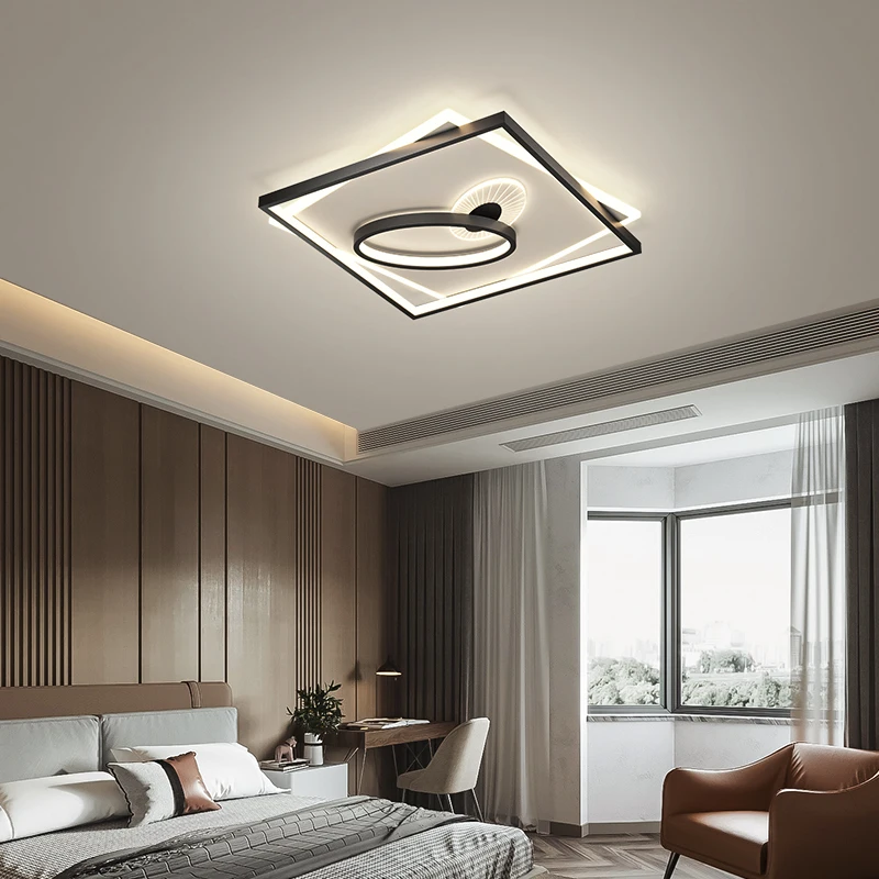

Lusre Modern Home Fixture LED Ceiling Light Rose Gold Black Lamp Living Dining Room Foyer Kitchen Bedroom Decoration Lighting
