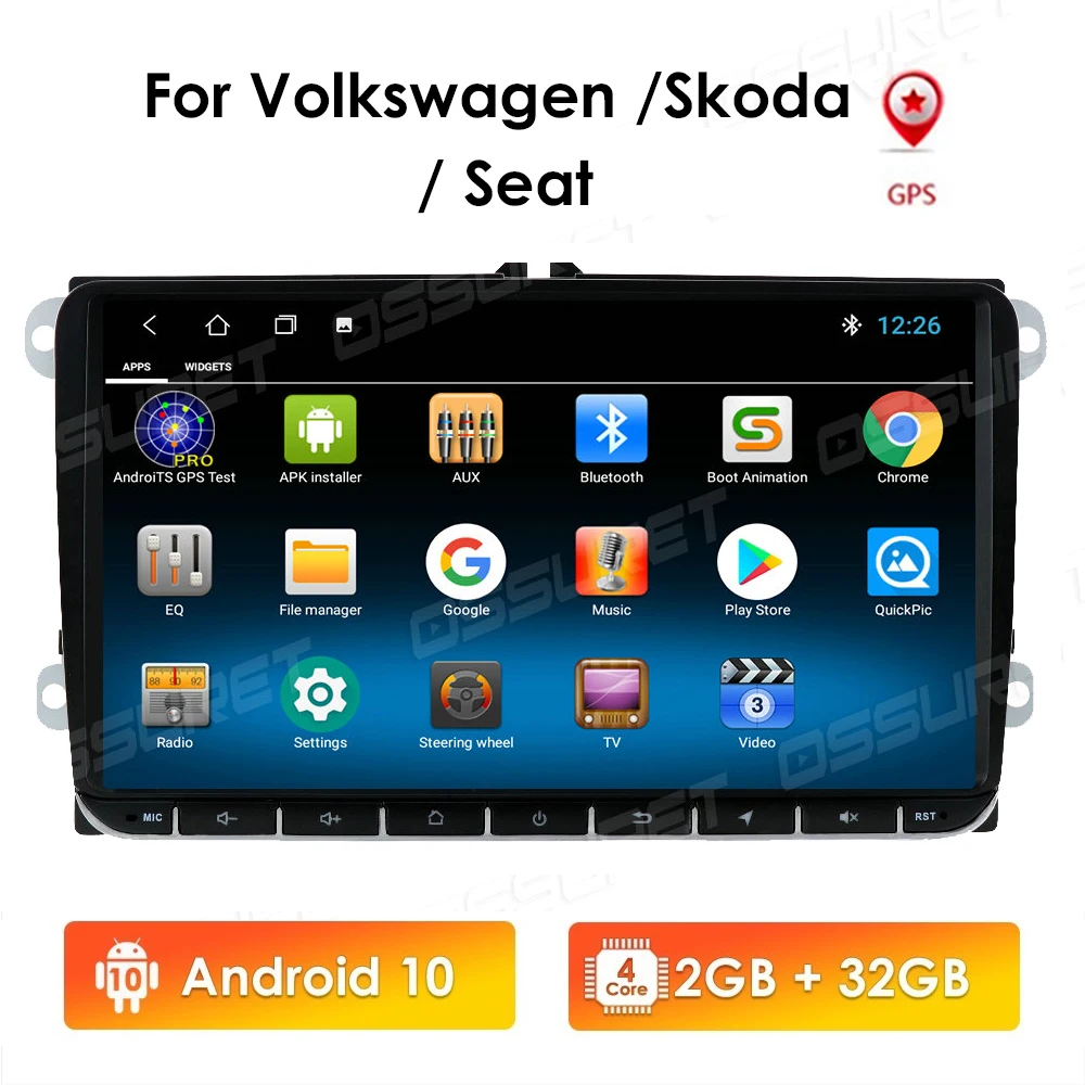 Android 9 дюймов 2din автомобильный плеер для Polo Golf Passat B6 CC 2003 2013 Tiguan TOURAN Skoda Octavia SCIROCCO CADDY