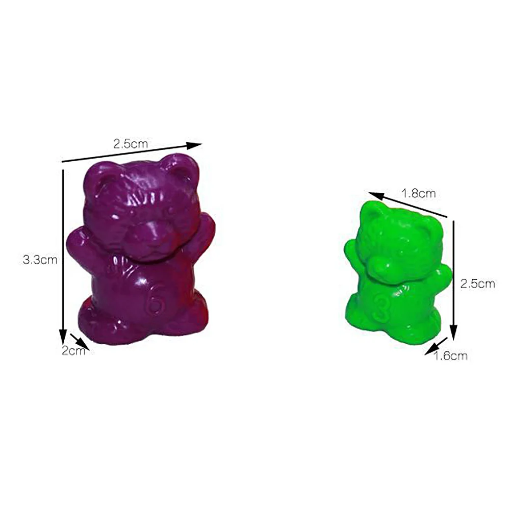 60 шт. шесть цветов микс счетные мишки Обучающие игрушки цветные сортировочные