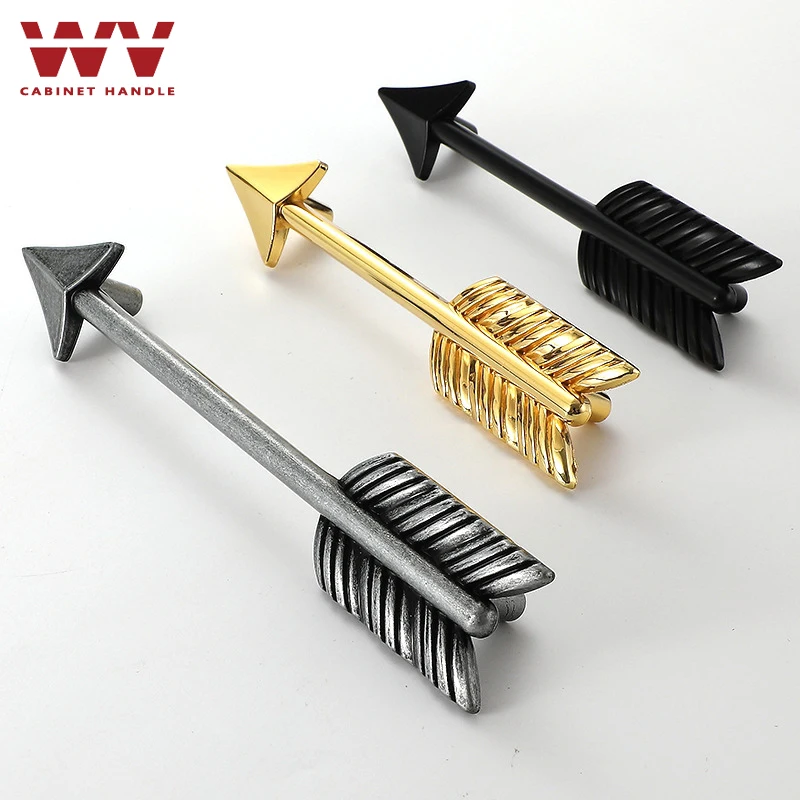 WV латунные ручки шкафа креативные золотые дверные и тяги для кухонный шкаф буфет