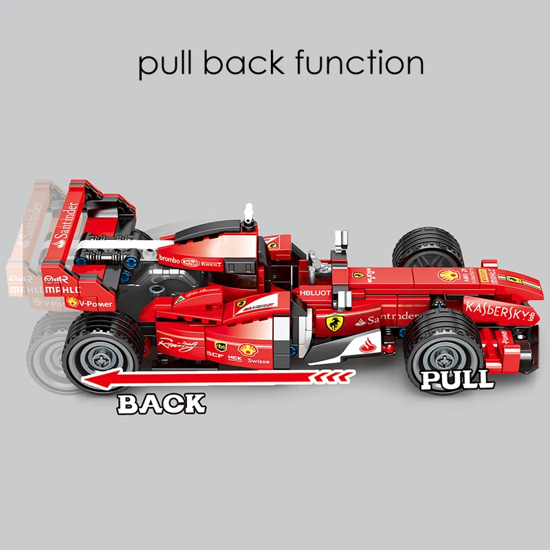 310 шт Ferrared F1 гоночный автомобиль строительные блоки fit Technic Racer транспортные средства Supercar Playmobil кирпичи дети мальчик игрушка Рождественский подарок