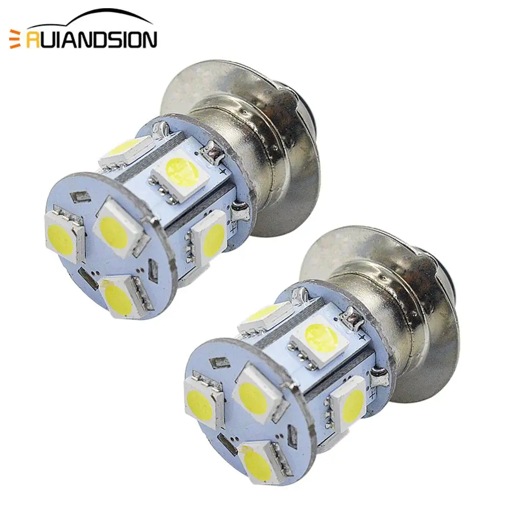 Новый 2 предмета 6 30V H6M 5050 9SMD 4 8 вт высокий яркий белый светодиодный фары P15D лампы