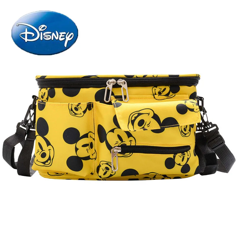 

Disney Mickey Mouse Woman Shoulder Bag Large Capacity Mummy Minnie Lady Shoulder Bag Hanging Stroller Girl Waterproof Handbag