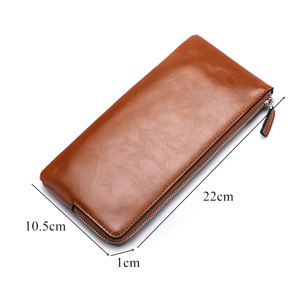 High Quality Zipper Men Luxury Flash Card Wallets Cellphone Classic Long Credit Invitation Purse male wallet leather clutch | Багаж и