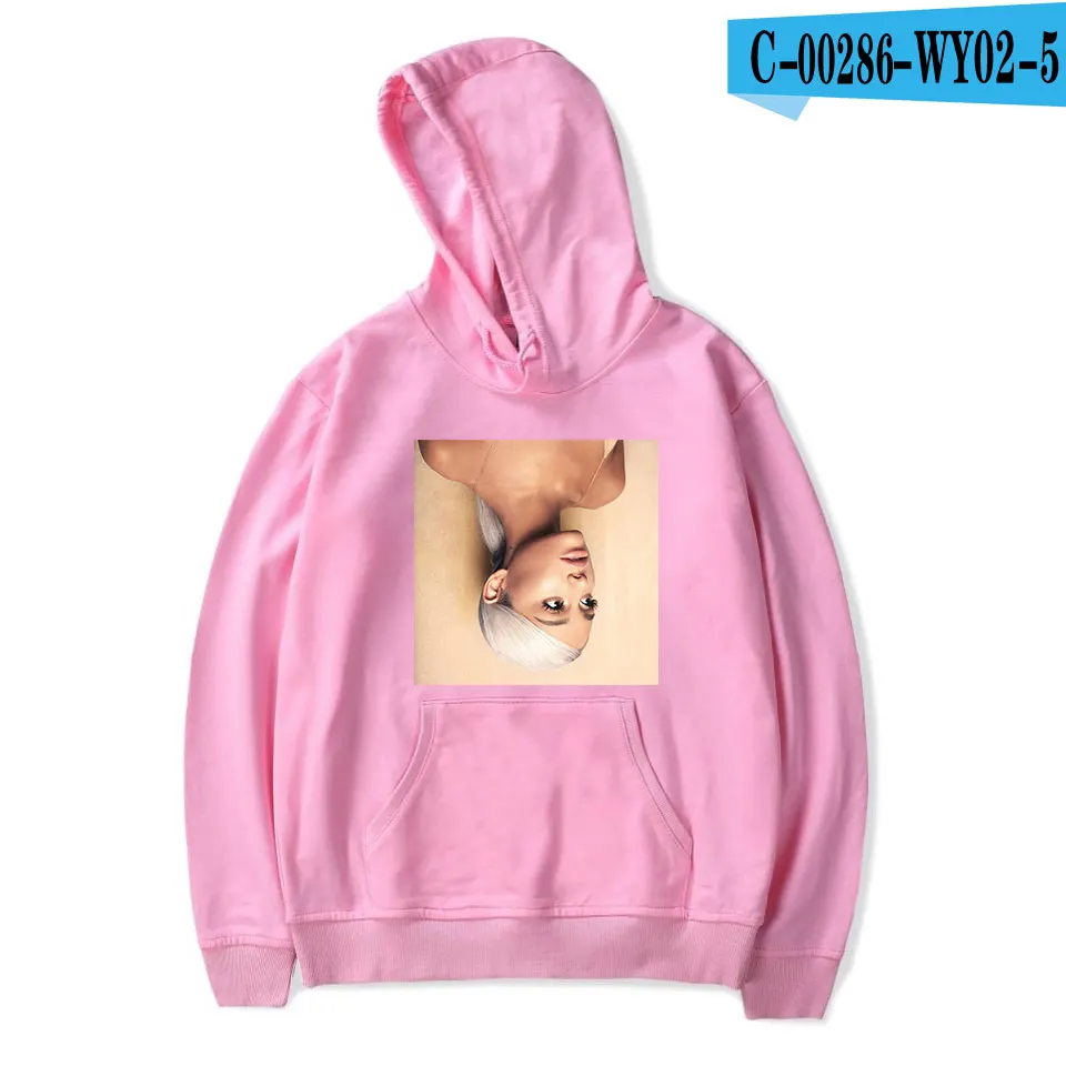 Горячая Распродажа, толстовки с капюшоном Ariana Grande для женщин/мужчин, модные толстовки в стиле хип-хоп, повседневные толстовки Kpop, одежда с длинными рукавами, большие размеры 4XL - Цвет: pink