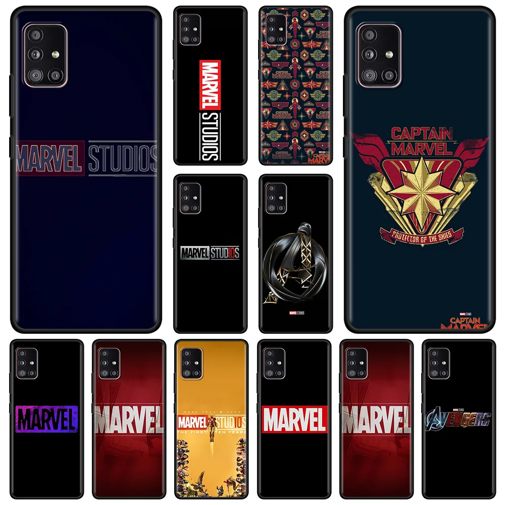 Чехол для телефона Samsung Galaxy A51 A12 A21s A71 A31 A52 A52s A32 A02s A03s A72 A11 A41 A01 A02, чехол с логотипом Marvel Studios Чехол для телефона Samsung Galaxy A51 A12 A21s A71 A31 A52 A52s A32 A02s A03s A72 A11 A41 A01 A02, чехол с логотипом Marvel Studios