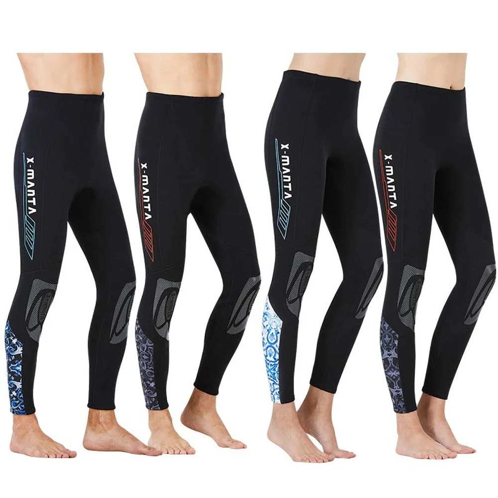 

3mm Neoprene Men Women Diving Ankle-length Pants Surf Warm Black Thicken Long Swimming Trousers for Couples Scuba Snorkeling