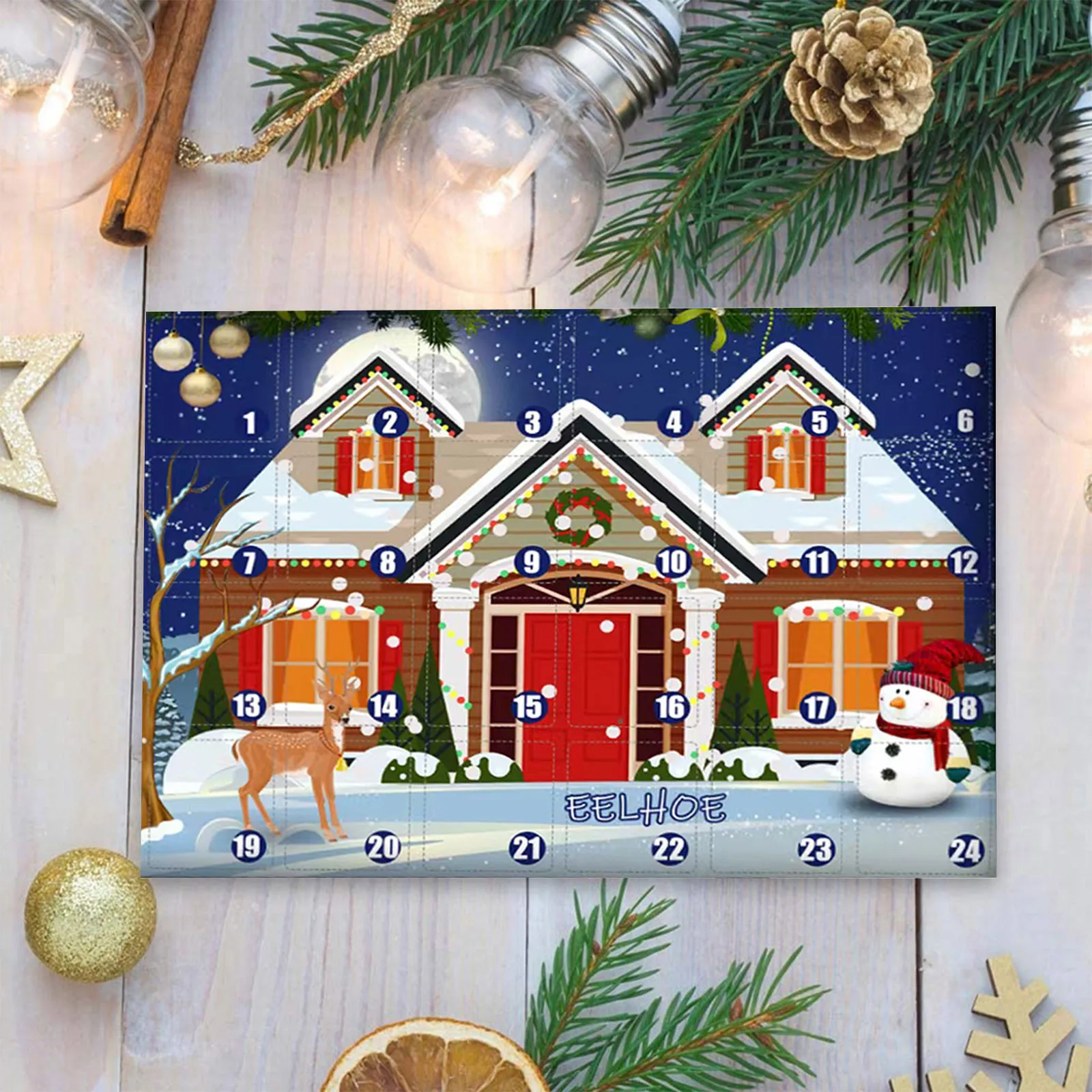 

24 вида образцов руды, Оригинальная Фоторамка для подарков, календарь с обратным отсчётом для Рождества