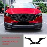 car racing grills front hood middle billet grille mesh trim styling cover for mazda cx 30 cx30 2020 2021 car styling 2pcs