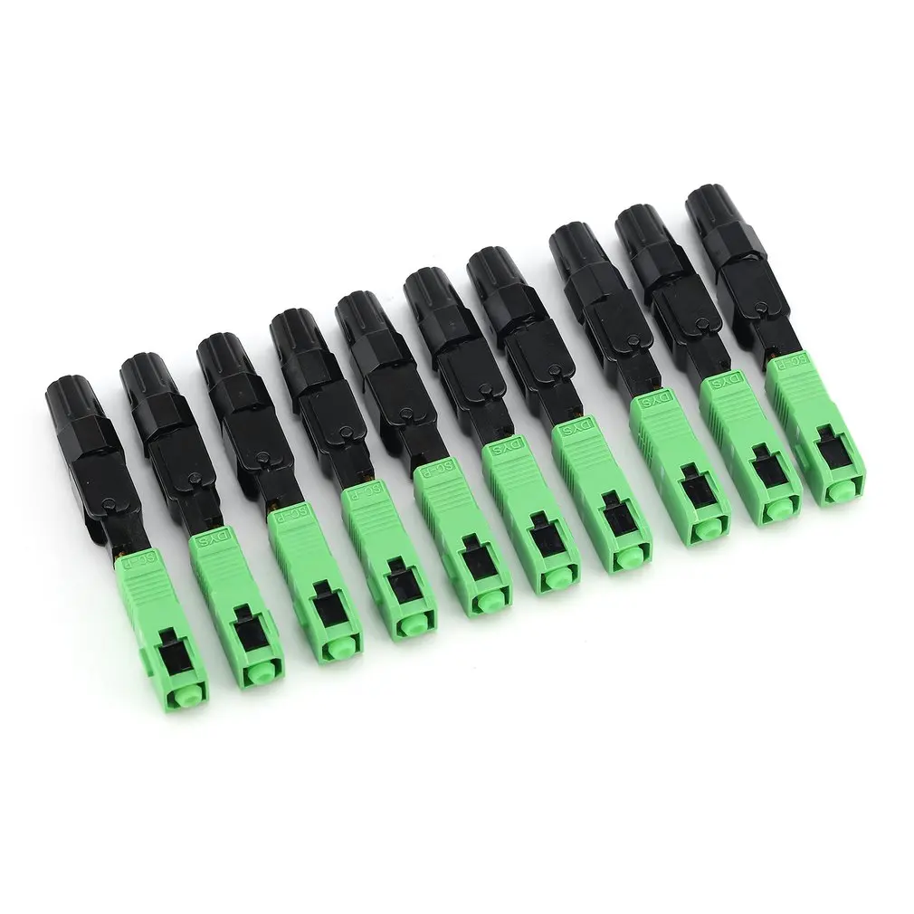 10Pcs SC/APC Fiber Optic Connector FTTH Embedded Single Mode Assembly Quick Fast | Мобильные телефоны и аксессуары