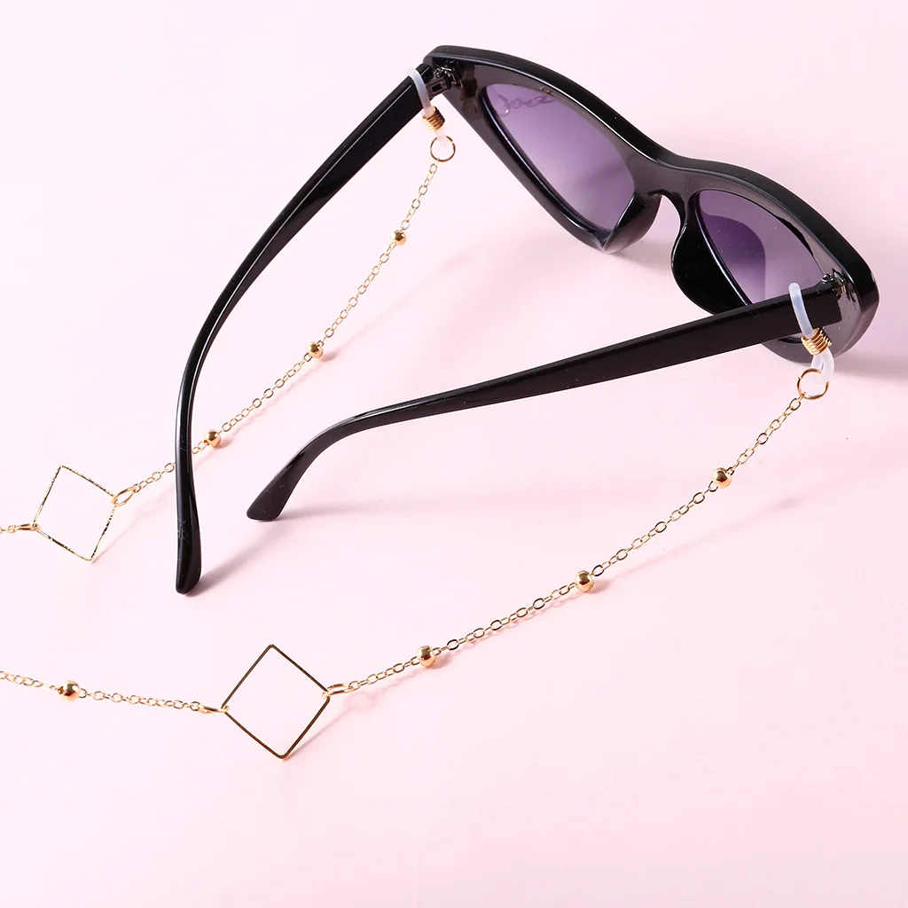 Женская простая силиконовая цепочка для очков в стиле панк противоскользящая