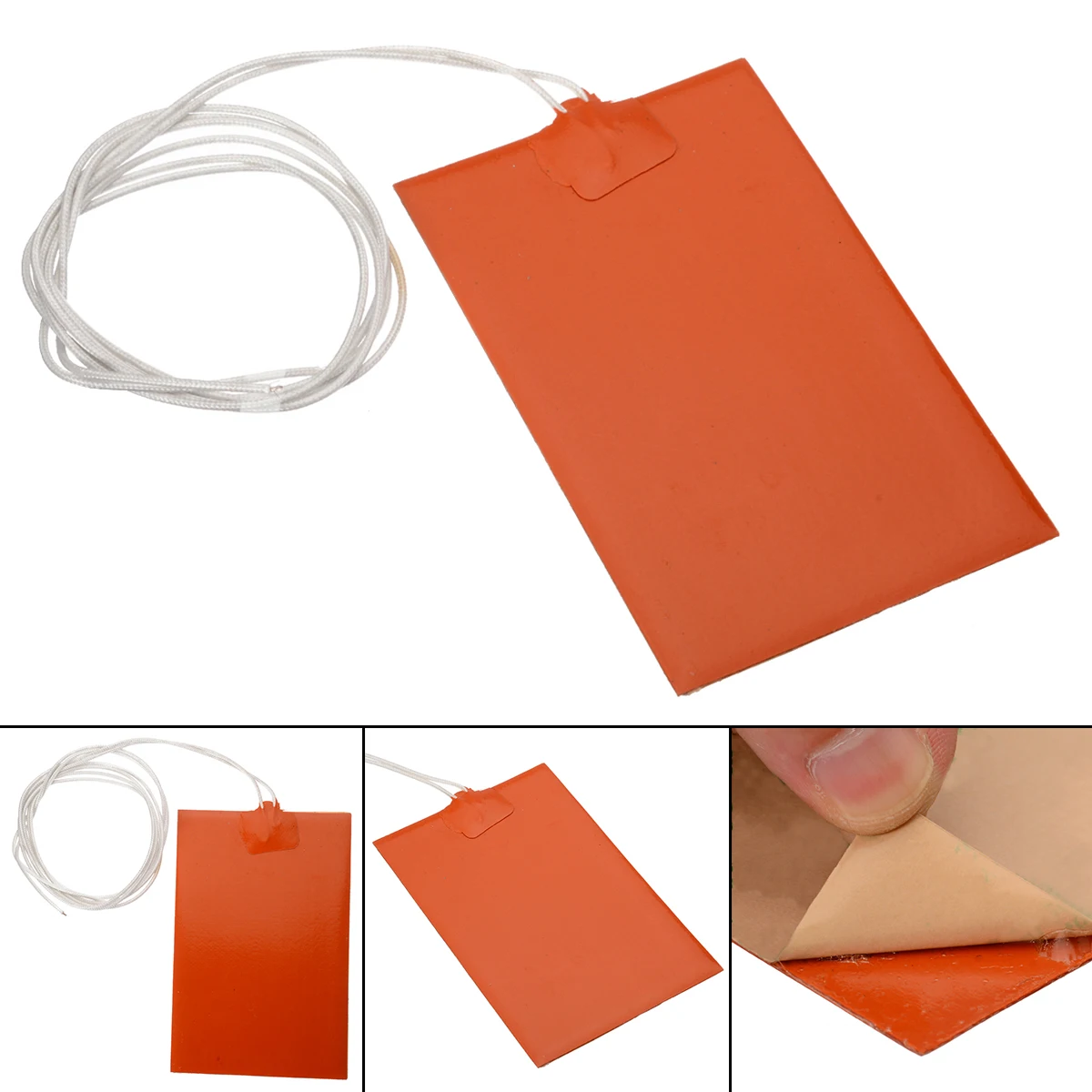 10x15cm 300W 220V Flexible Waterproof Silicone Heater Bed Pad For Warming Accessories Parts