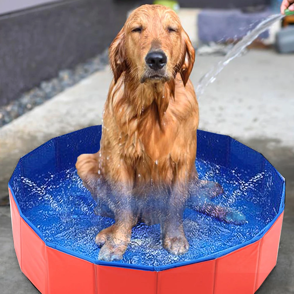 

Portable Dog Pool Foldable Puppy in Dog Bath Pool PVC Collapsible Pool Dog Bath Tub Pet Bath Tub for Dogs, Cats, for Shower