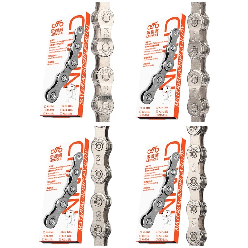 

Bicycle Chain 678 9 10 11 Speed MTB Road Bike Chain 116 Links Bike Chain with 3-layer Electroplating Rust Prevention