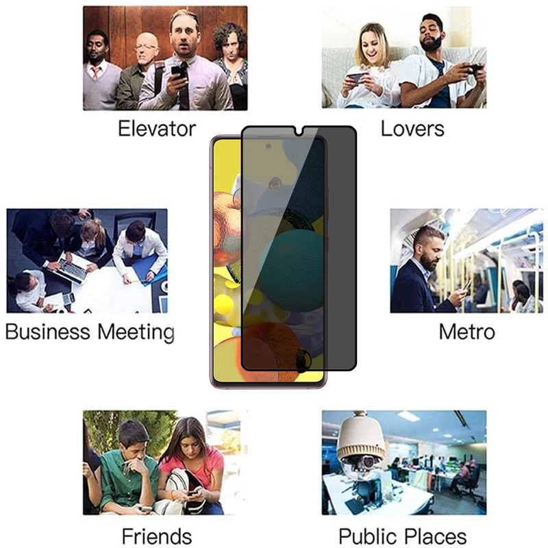 9H Privacy Tempered Glass For Samsung Galaxy A30 A20 A10 Anti-Spy Screen Protector For Samsung Galaxy A40 A50 A70 A71 A80 A90 5G