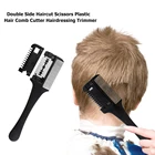 Двухсторонние ножницы для стрижки, пластиковая расческа для волос, лезвие триммер парикмахерский, парикмахерские, бритва для стрижки безопасный салонный инструмент для волос