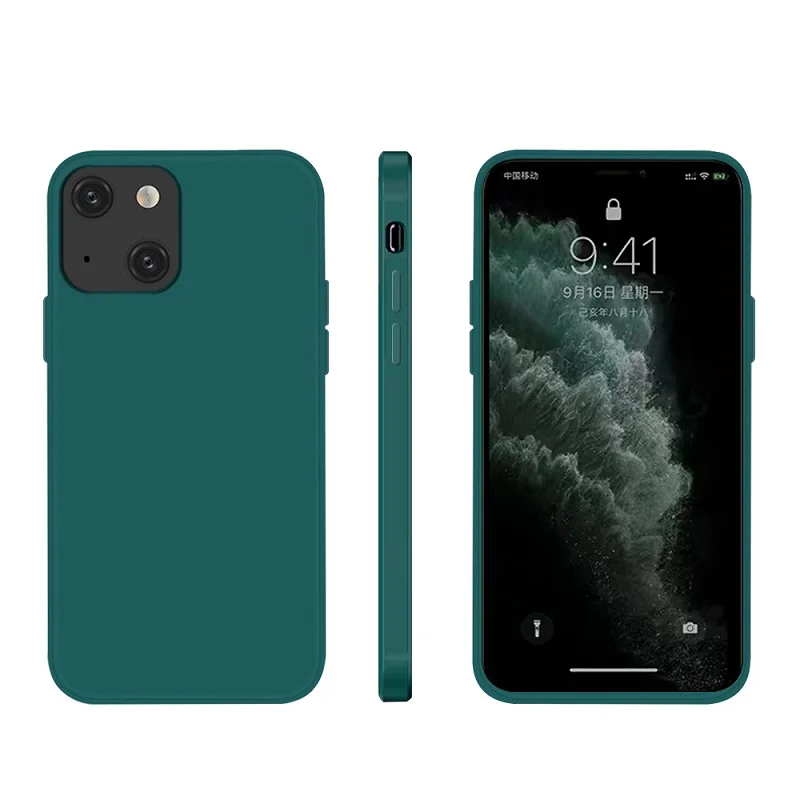 

Straight Edge Matte Phone Case Solid Color Soft TPU Protection Cover Magnetic Wireless Charge Shell For iPhone 13 Pro Max Mini