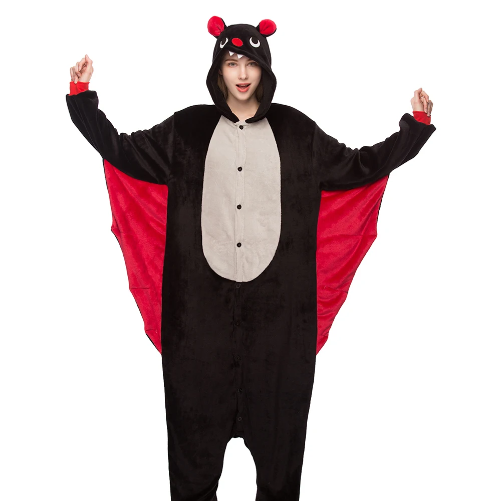 Pajamas Adult Onesie Women Pyjamas Pijama Bat Winter Sleepwear Onepiece Onesies For Adults 2019