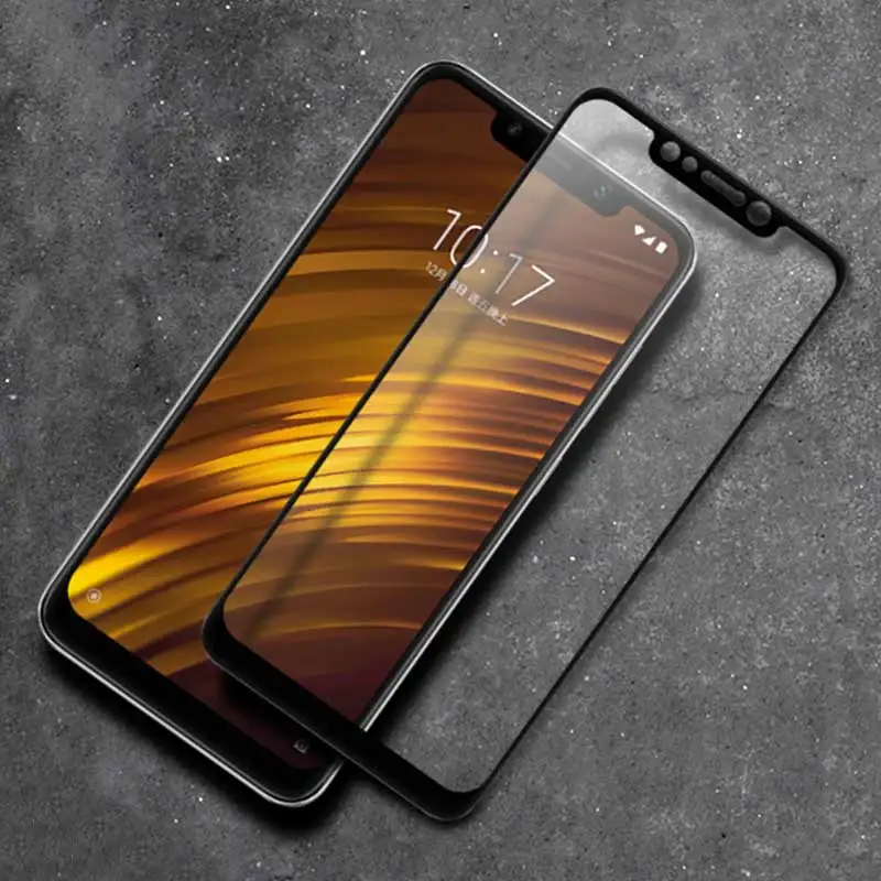 Для Xiaomi pocophone F1 закаленное стекло для Xiaomi pocophone F1 защита экрана полное покрытие Защитное стекло для poco f1 стекло