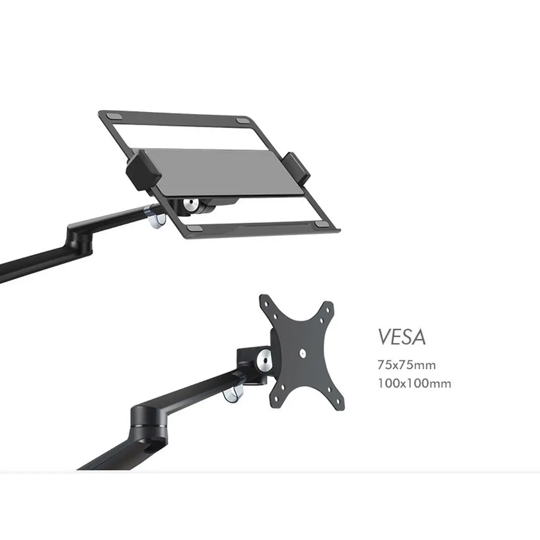 XT-XINTE Aluminum Alloy Desktop Bracket Adjustable Support Mount for 12-17 inch Notebook Desktop Monitor Stand Loading 7KG