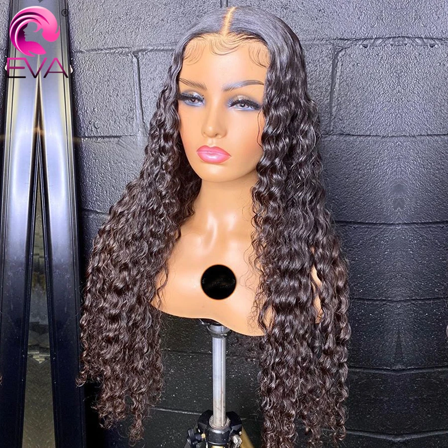 Парики из ЭВА с Омбре вьющихся волос передние парики человеческих для женщин