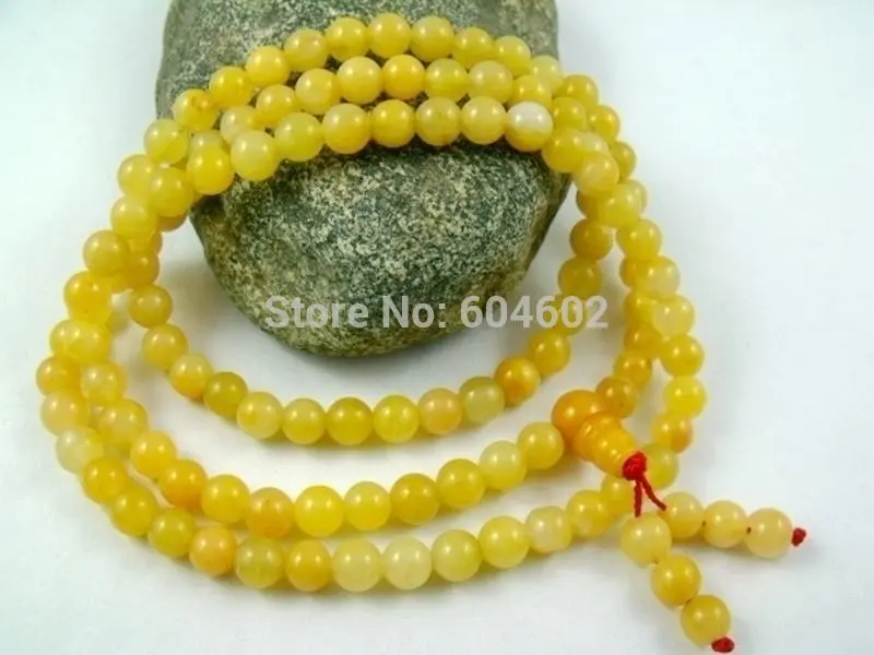 Желтый халцедон для молитвы тибетский буддизм 108 6 мм|mala 108|mala tibetmala beads |
