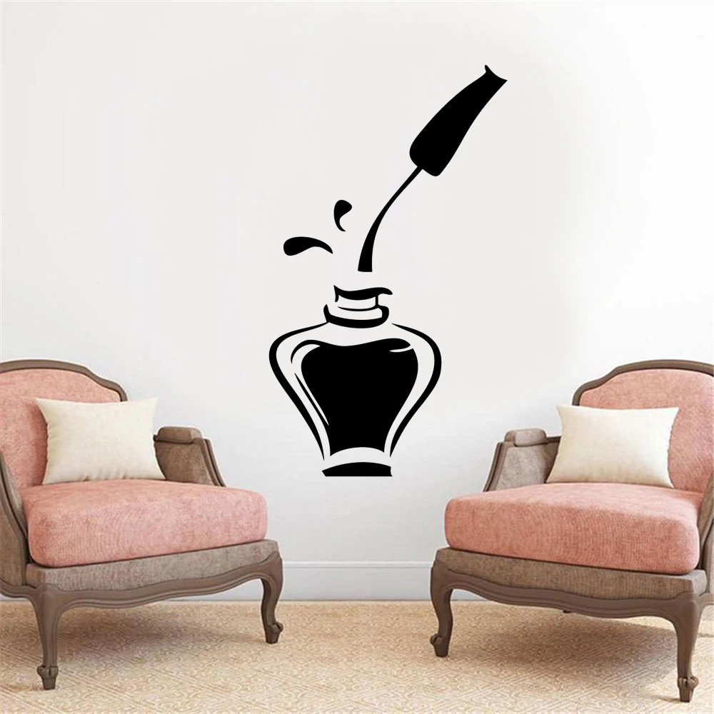 

Nail Polish Beauty Manicure Salon Wall Window Vinyl Decal Sticker Nail Salon Ad Decor
