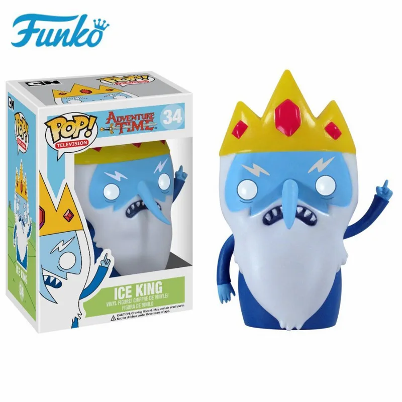 King FUNKO POP Kids Favor мультфильм время приключений милый BMO и Джейк Виниловая фигурка Коллекция Модель игрушки для подарка на день рождения - Цвет: King
