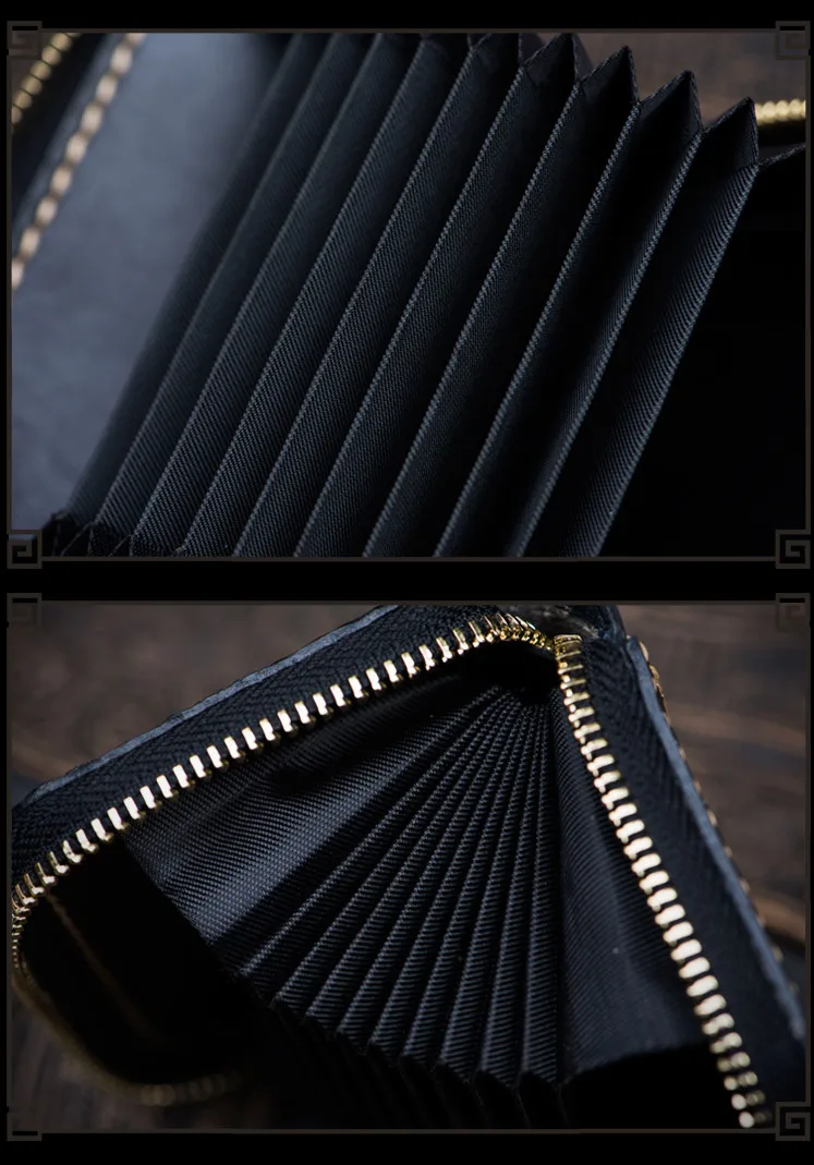 Мини-кошелек на молнии для мужчин и женщин Дамский бумажник из натуральной кожи с