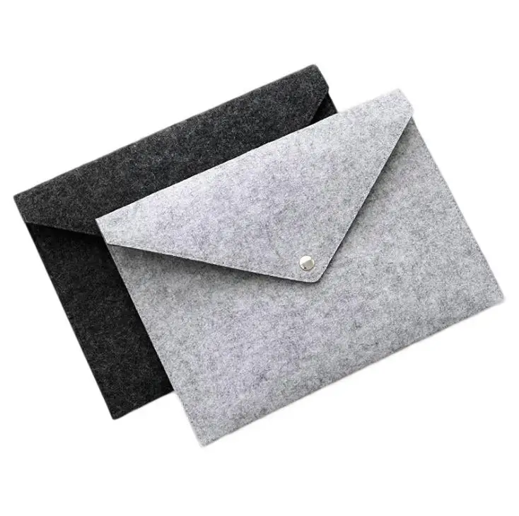 

Durable Button Folders Filing Supplies A4 Felt File Pocket Creative Portable Archival Bag School Office Articles Wholesale