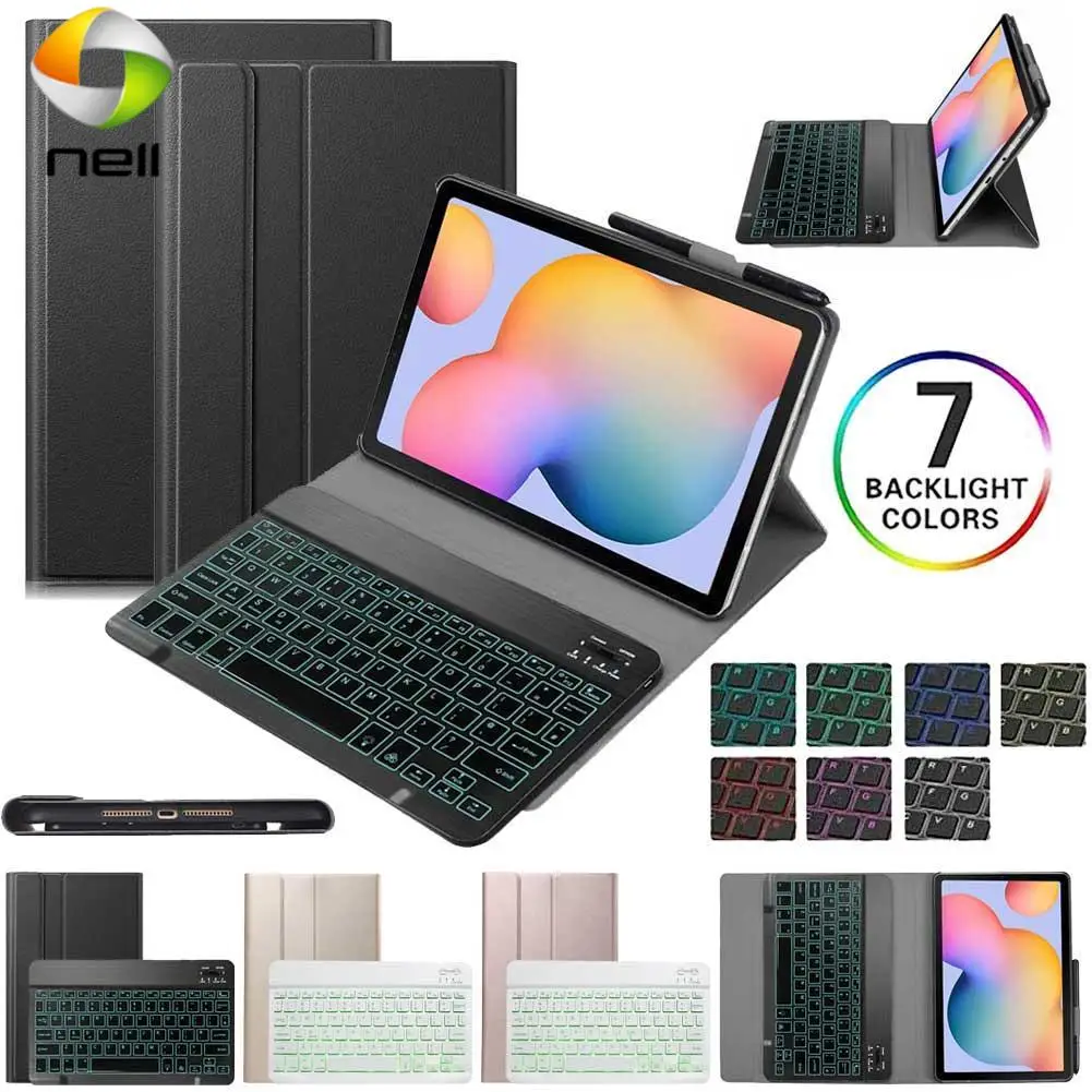

Bluetooth Keyboard Case Samsung Galaxy Tab S6 Lite 10.4inch 2020 SM-P610 P615 Tablet Stand Cover Wireless Russian Keyboard shell