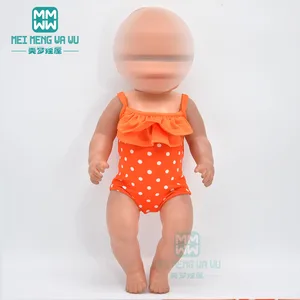 Одежда для куклы подходит для 43 см игрушки лысая кукла для новорожденных аксессуары модная юбка Оранжевый цельный купальник