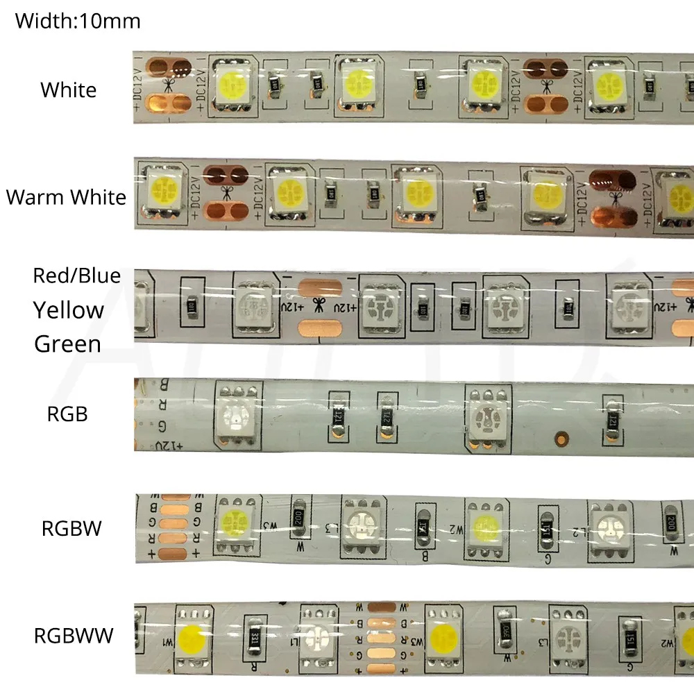 Высокое качество 5050 SMD светодиодные ленты DC 12 В IP65 Водонепроницаемый 5 м/лот 60 Светодиодный s/m гибкий RGB RGBW клейкая лента свет для домашнего декора