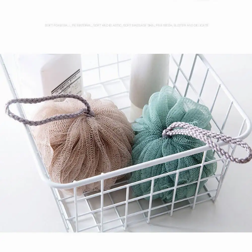 

1pcs Bath Body Shower Sponge Brush Shower Ball Mesh Exfoliate Pouf Soft Puff Supplies Home Cleaning Tools Bathroom Accessories
