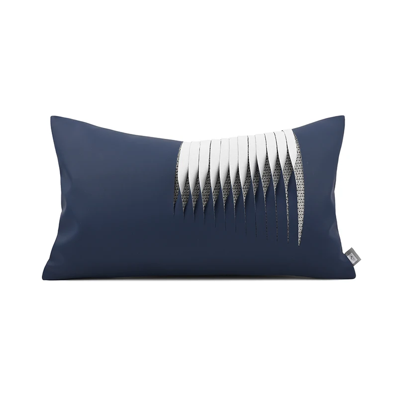 

Nordic Simple Waist Pillowcase Blue White Cushion Cover Set Decorative Throw Pillows For Living Room Sofa Seat 30x50cm