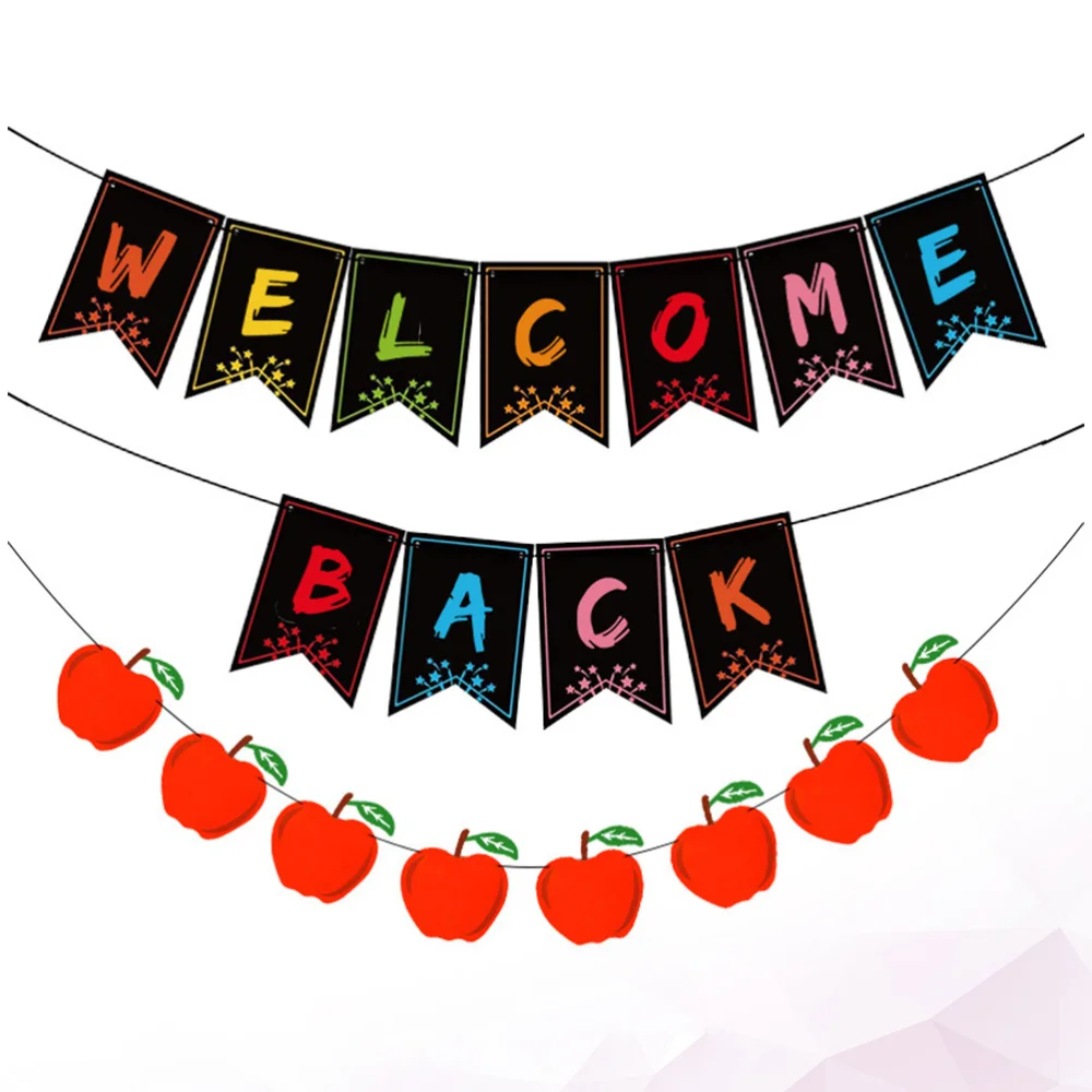2 шт. в одной сумке добро пожаловать обратно баннер назад школу сезон дверь