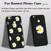 phone case for huawei p9 p10 g7 g9 nova plus p7 p9 p10 cover silicone mate 20 10 p8 lite nova 2i case rose flower floral cover