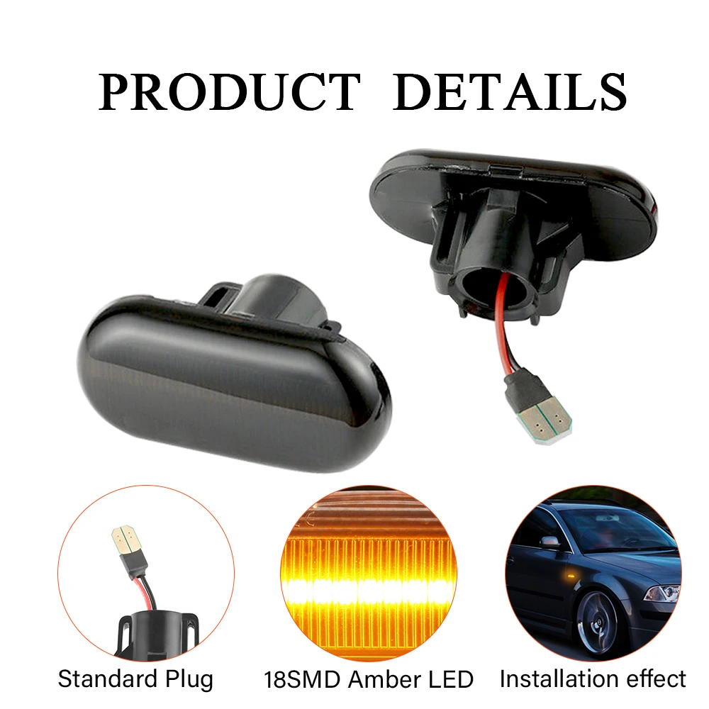 

Dynamic Side Marker Turn Signal Light For Renault 19 Clio Megane Twigo I II Saloon Espace Master Main Box II III Thalla Symbol