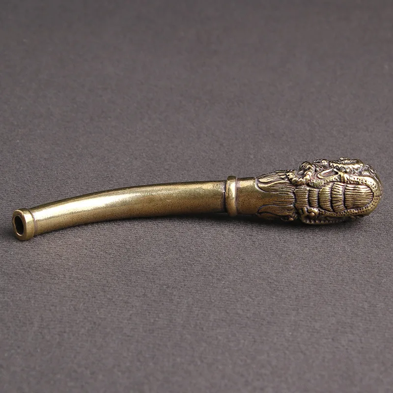 Рельефные ретро-трубки из чистой латуни с традиционным драконом и Фениксом