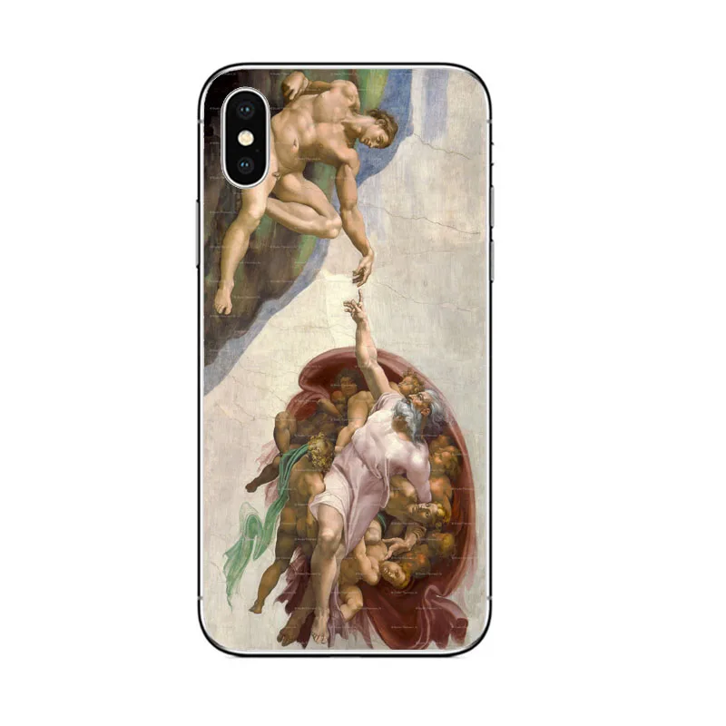 Mona Lisa Van Gogh Phone Case Art Paint Pattern Print for iphone X XR XS MAX 8 7 6 5 6S 5S SE PLUS soft TPU Silicone Cases Cover | Мобильные