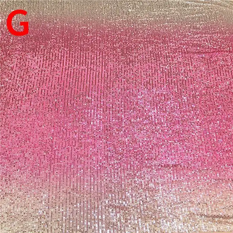 G GLace 1Y/Лот Новая мода зашифрованные градиентные Блестки Ткань для платье для девочки Свадебные украшения Аксессуары TX1301 - Цвет: G