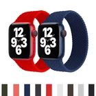 Ремешок Solo Loop для apple watch band 44 мм 40 мм, силиконовый плетеный браслет для iwatch band 42 мм 38 мм series 66E54321