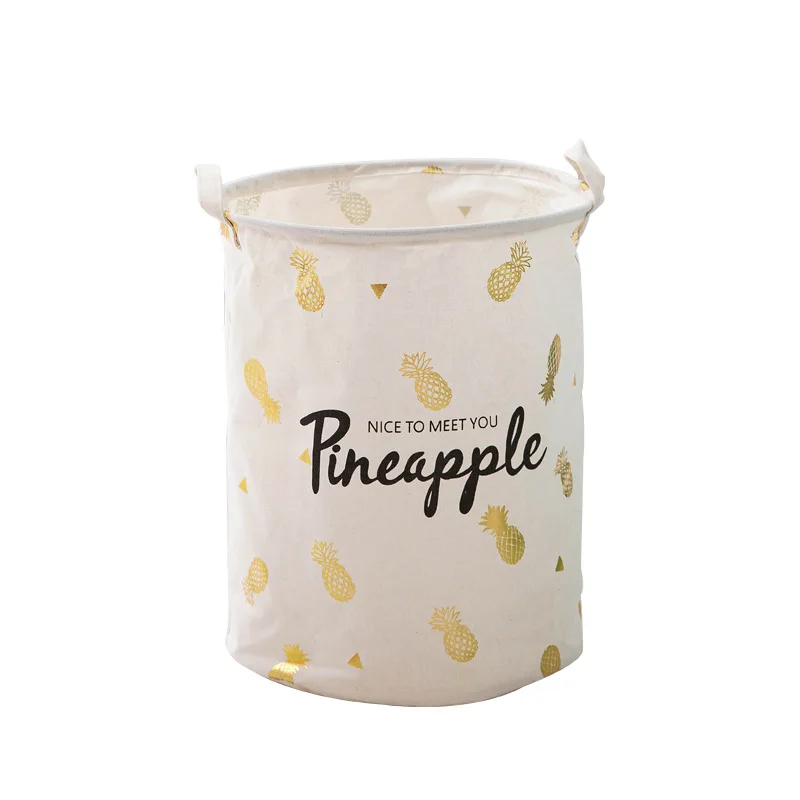 

Gilding Fresh Storage Foldable Cotton and Linen Dirty Clothes Basket Home Sundries Storage Box