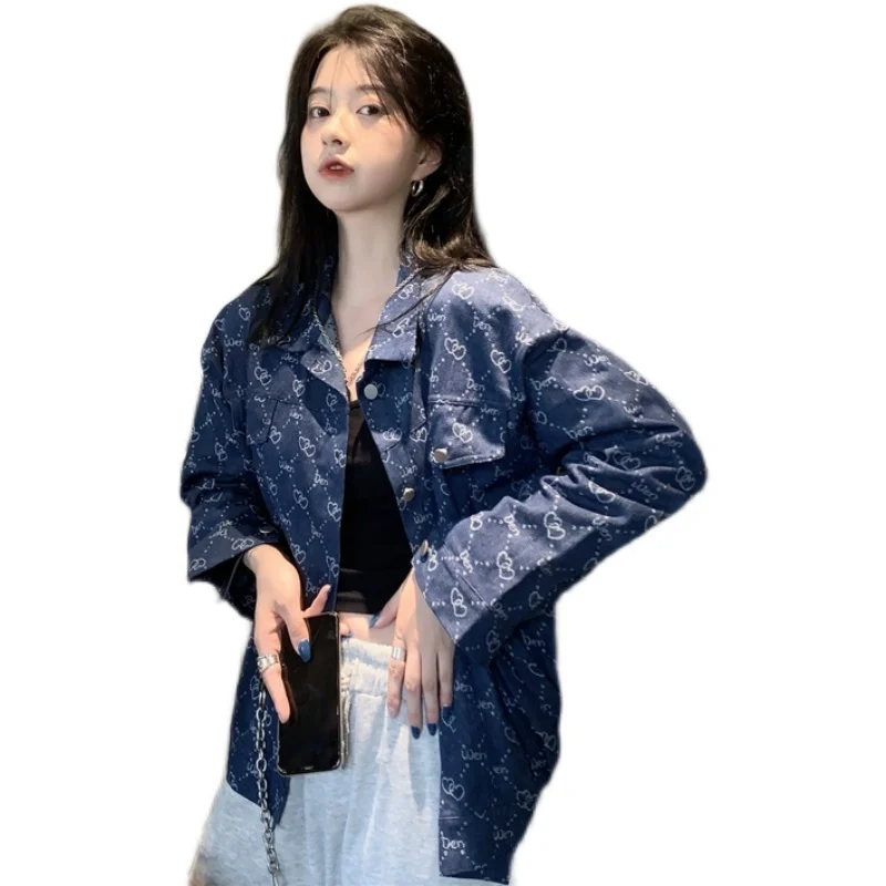 Осенне-зимняя Корейская джинсовая куртка повседневная Рейчел |