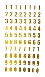 Gold Number Ремесла наклейки с бронзированием серебро/золото DIY скрапбук цифровой буквы Алфавит числа декоративные стикерные игрушки GYH - Цвет: Gold Number